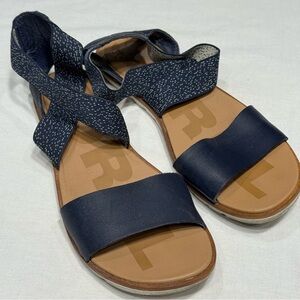 Sorel Ella Navy Sandals Women’s Size 8